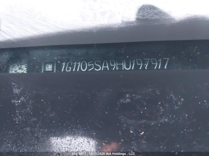 2017 Chevrolet Impala Lt VIN: 1G1105SA9HU197917 Lot: 12476973