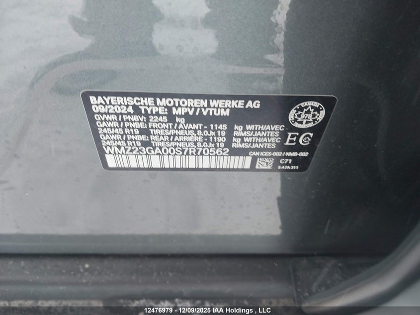 WMZ23GA00S7R70562 2025 MINI COUNTRYMAN photo no. 9