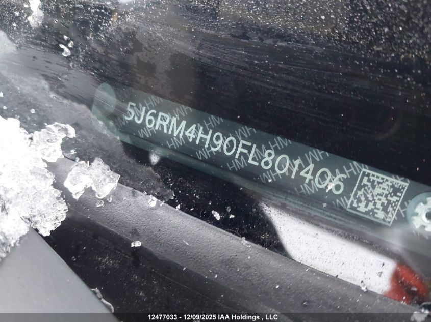 2015 Honda Cr-V VIN: 5J6RM4H90FL801406 Lot: 12477033