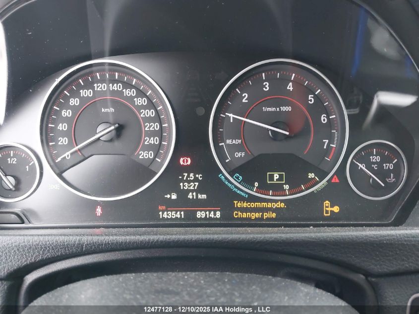 2014 BMW 328I xDrive VIN: WBA3B3G51ENR84860 Lot: 12477128