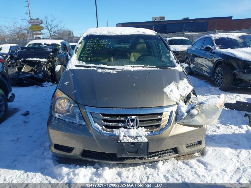 2008 Honda Odyssey VIN: 5FNRL384X8B505242 Lot: 12477321