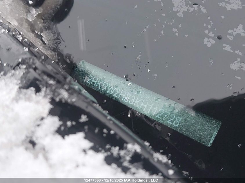 2019 Honda Cr-V Ex-L VIN: 2HKRW2H83KH112728 Lot: 12477360