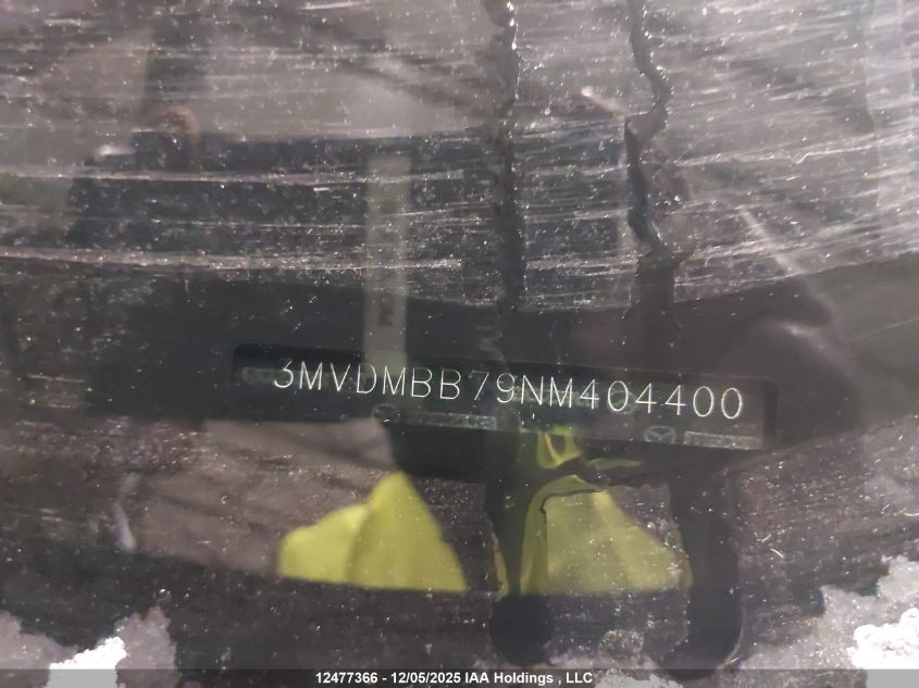 2022 Mazda Cx-30 Gx VIN: 3MVDMBB79NM404400 Lot: 12477366