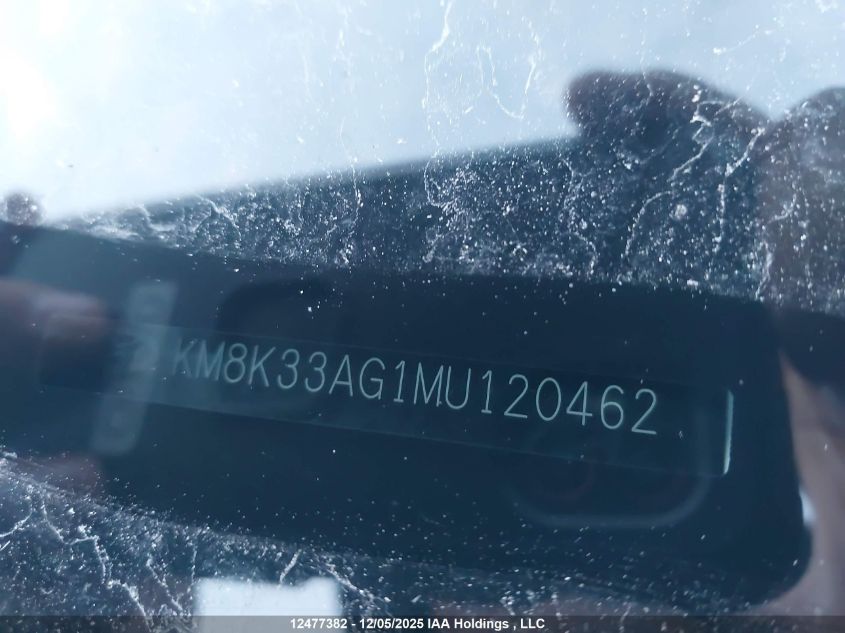 2021 Hyundai Kona Electric Ultimate VIN: KM8K33AG1MU120462 Lot: 12477382