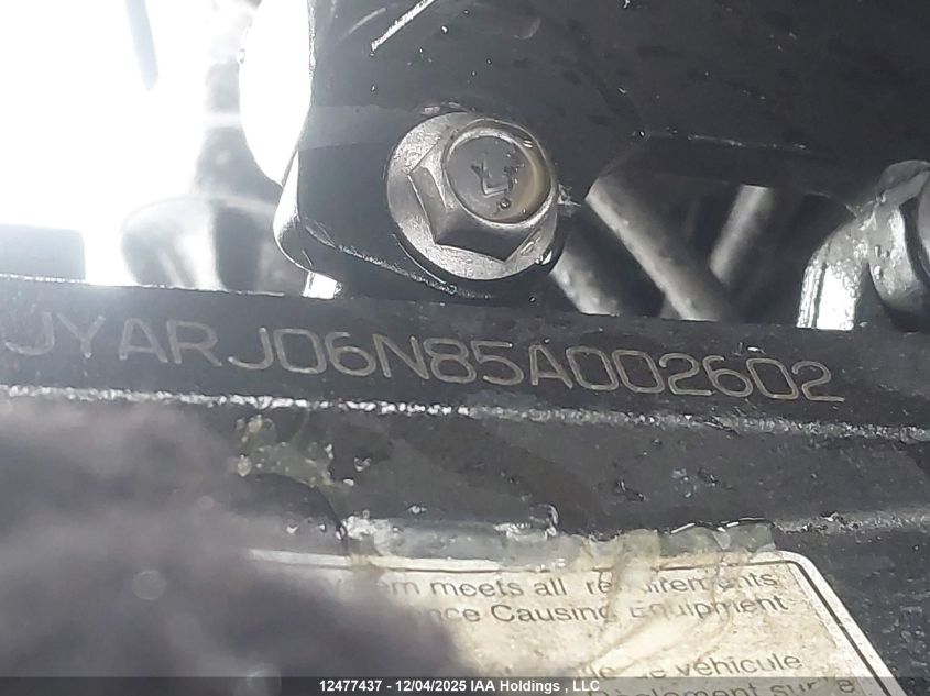 2005 Yamaha Yzfr6 Sb VIN: JYARJ06N85A002602 Lot: 12477437