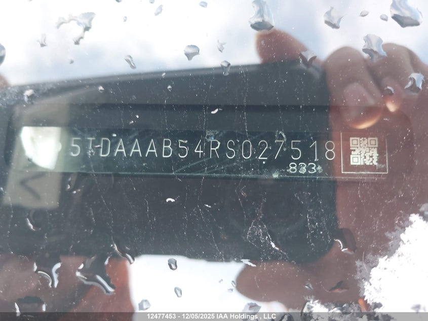 2024 Toyota Grand Highlander Xle/Limited/Platinum VIN: 5TDAAAB54RS027518 Lot: 12477453