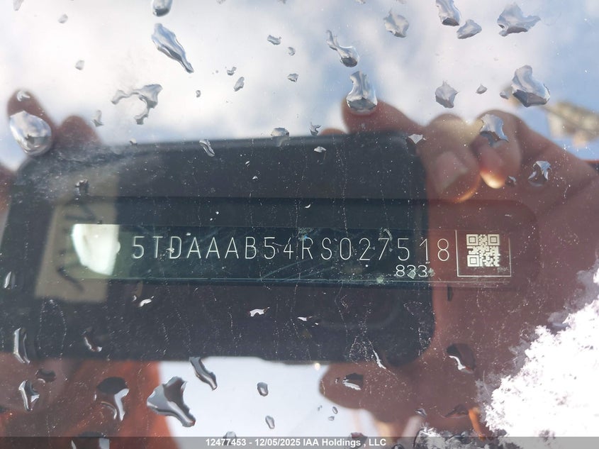 2024 Toyota Grand Highlander Xle/Limited/Platinum VIN: 5TDAAAB54RS027518 Lot: 12477453