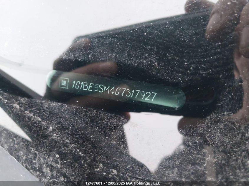 2016 Chevrolet Cruze VIN: 1G1BE5SM4G7317927 Lot: 12477601