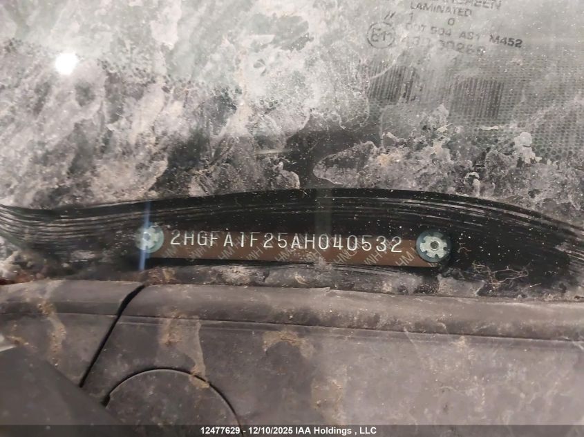 2010 Honda Civic Dx/Dx-A VIN: 2HGFA1F25AH040532 Lot: 12477629