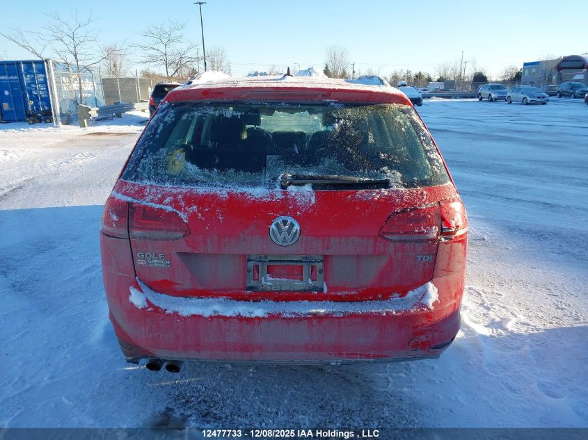 2015 Volkswagen Golf Sportwagon 2.0 Tdi Comfortline/2.0 Tdi Highline/2.0 Tdi Trendline VIN: 3VWCA7AU4FM514036 Lot: 12477733