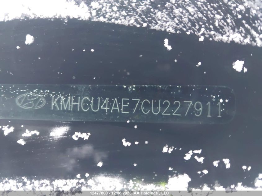 2012 Hyundai Accent Gls VIN: KMHCU4AE7CU227911 Lot: 12477860