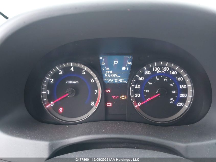 2012 Hyundai Accent Gls VIN: KMHCU4AE7CU227911 Lot: 12477860