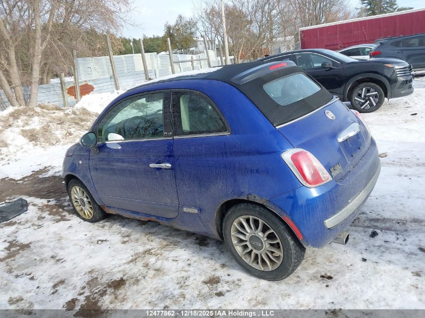 2012 Fiat 500C Lounge VIN: 3C3CFFER6CT288611 Lot: 12477862