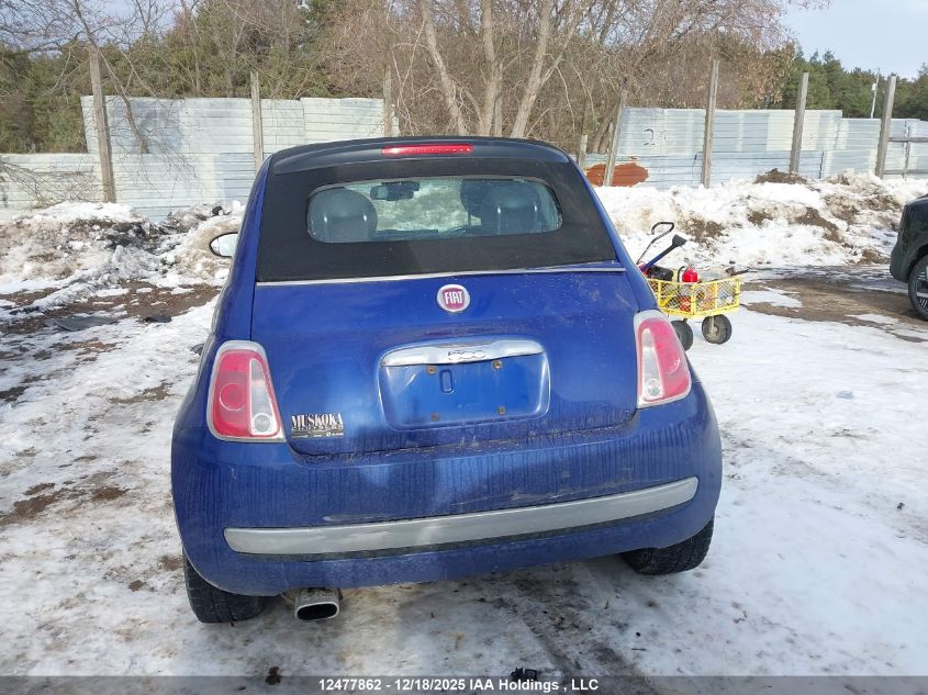 2012 Fiat 500C Lounge VIN: 3C3CFFER6CT288611 Lot: 12477862