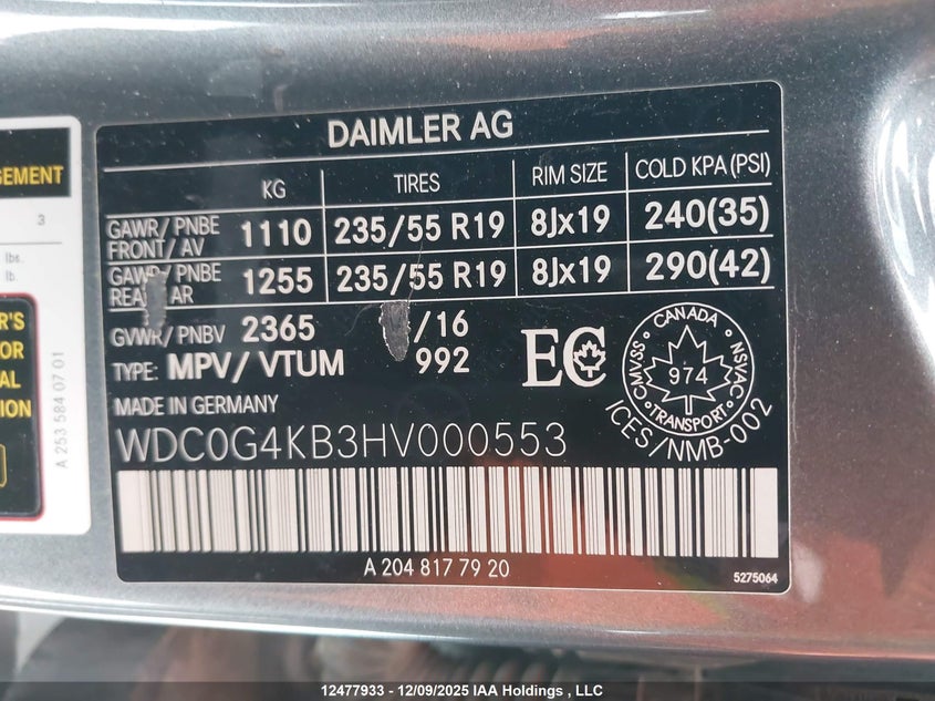 WDC0G4KB3HV000553 2017 MERCEDES-BENZ GLC photo no. 19