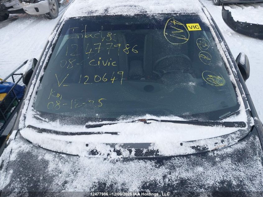 2008 Honda Civic VIN: 2HGFA16458H120649 Lot: 12477986