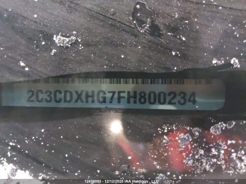 2015 Dodge Charger Sxt VIN: 2C3CDXHG7FH800234 Lot: 12478003