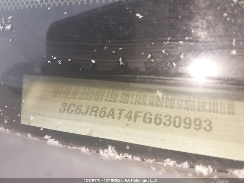 2015 Ram 1500 St VIN: 3C6JR6AT4FG630993 Lot: 12478176
