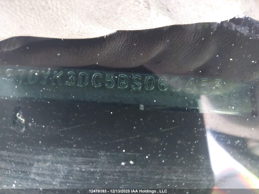 2011 Toyota Sienna Xle/Limited VIN: 5TDYK3DC5BS060455 Lot: 12478193