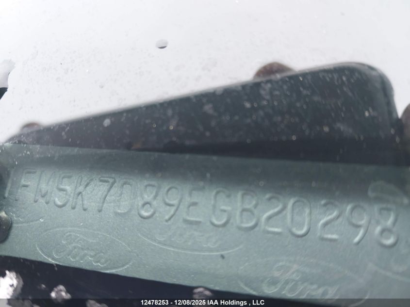 2014 Ford Explorer Xlt VIN: 1FM5K7D89EGB20298 Lot: 12478253