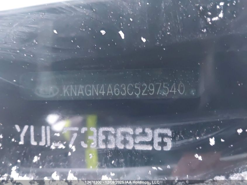 2012 Kia Optima Ex VIN: KNAGN4A63C5297540 Lot: 12478300