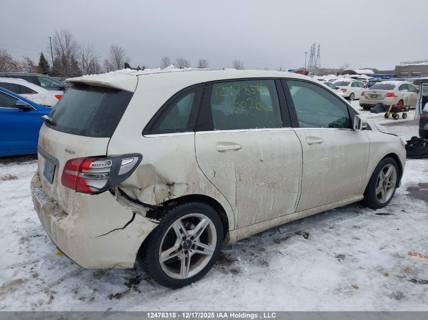 2015 Mercedes-Benz B 250 4Matic Sports Tourer VIN: WDDMH4GB8FJ350266 Lot: 12478318