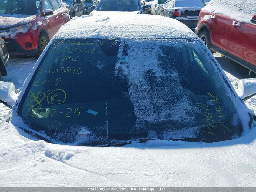 2016 Honda Civic Ex VIN: 2HGFC2F85GH013845 Lot: 12478342