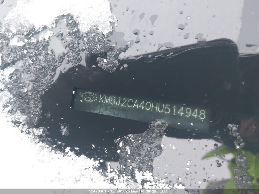 2017 Hyundai Tucson VIN: KM8J2CA40HU514948 Lot: 12478361