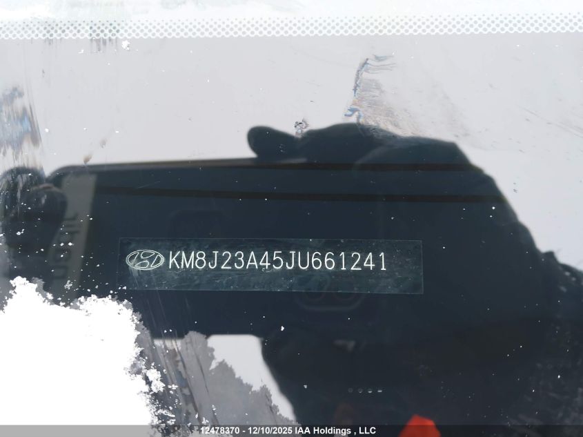 2018 Hyundai Tucson VIN: KM8J23A45JU661241 Lot: 12478370