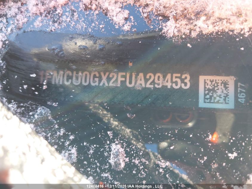 2015 Ford Escape Se VIN: 1FMCU0GX2FUA29453 Lot: 12478416