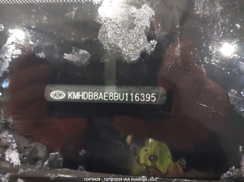 2011 Hyundai Elantra VIN: KMHDB8AE8BU116395 Lot: 12478429