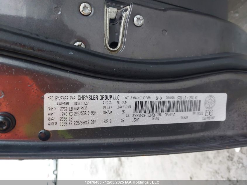 2015 Dodge Journey R/T VIN: 3C4PDDFG3FT568026 Lot: 12478485