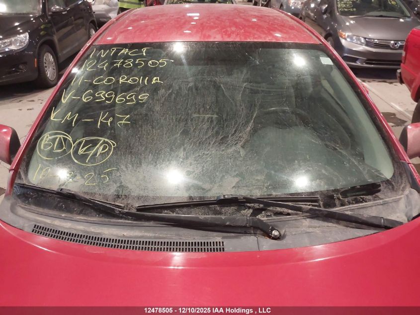 2011 Toyota Corolla VIN: 2T1BU4EE8BC699699 Lot: 12478505