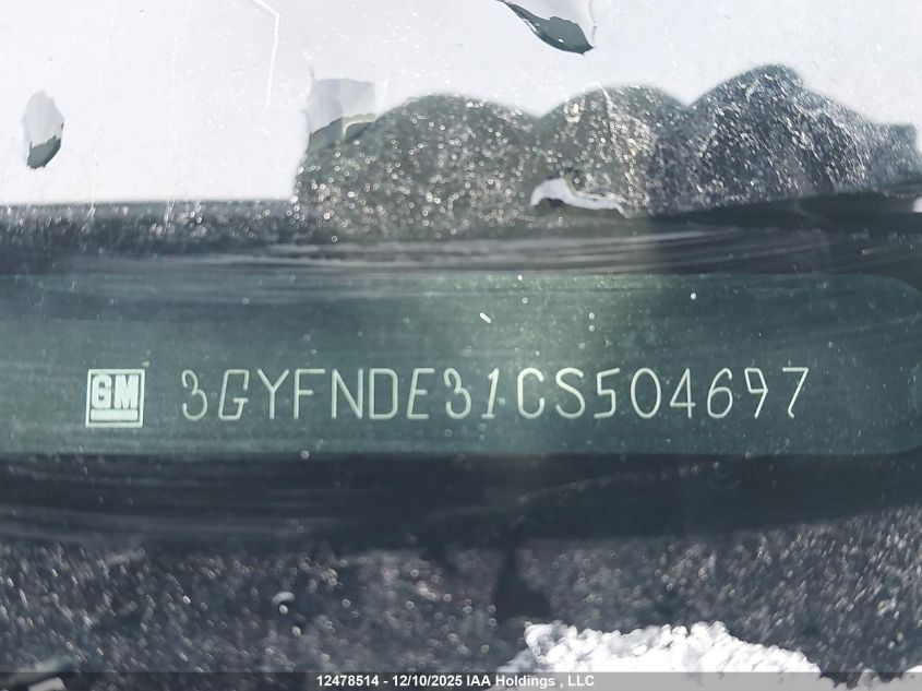 2012 Cadillac Srx Luxury Collection VIN: 3GYFNDE31CS504697 Lot: 12478514