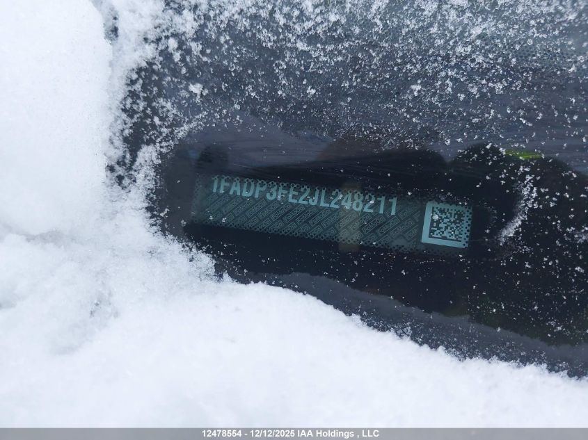 2018 Ford Focus Se VIN: 1FADP3FE2JL248211 Lot: 12478554