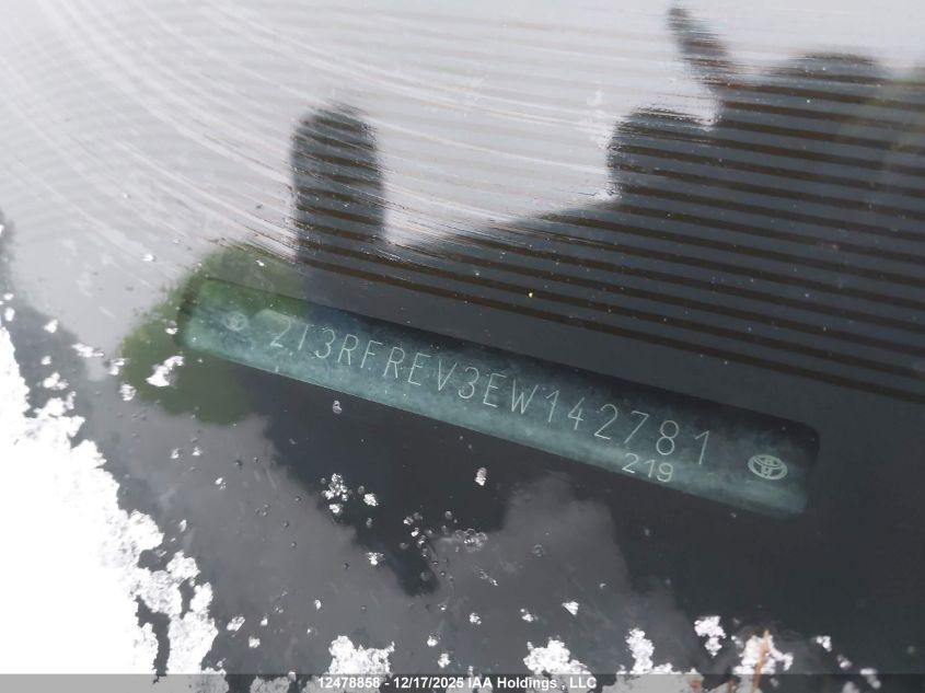 2014 Toyota Rav4 Xle VIN: 2T3RFREV3EW142781 Lot: 12478858