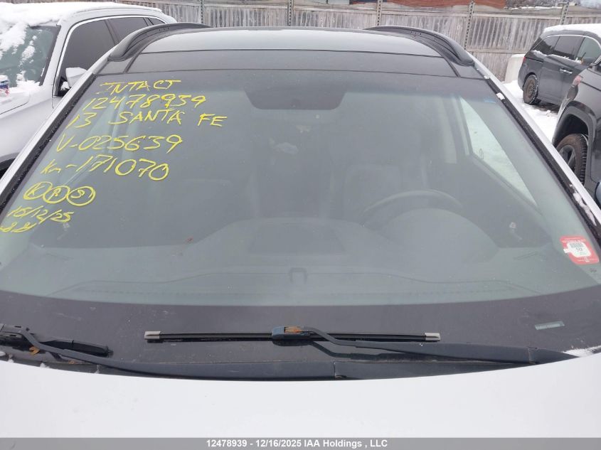 2013 Hyundai Santa Fe VIN: KM8SNDHF3DU025639 Lot: 12478939