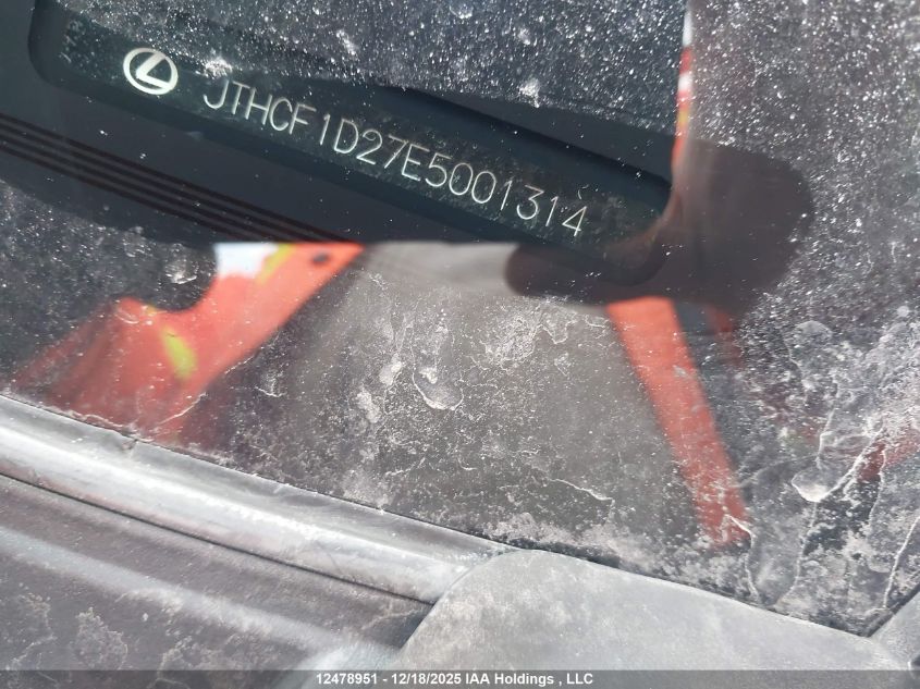2014 Lexus Is 250 VIN: JTHCF1D27E5001314 Lot: 12478951