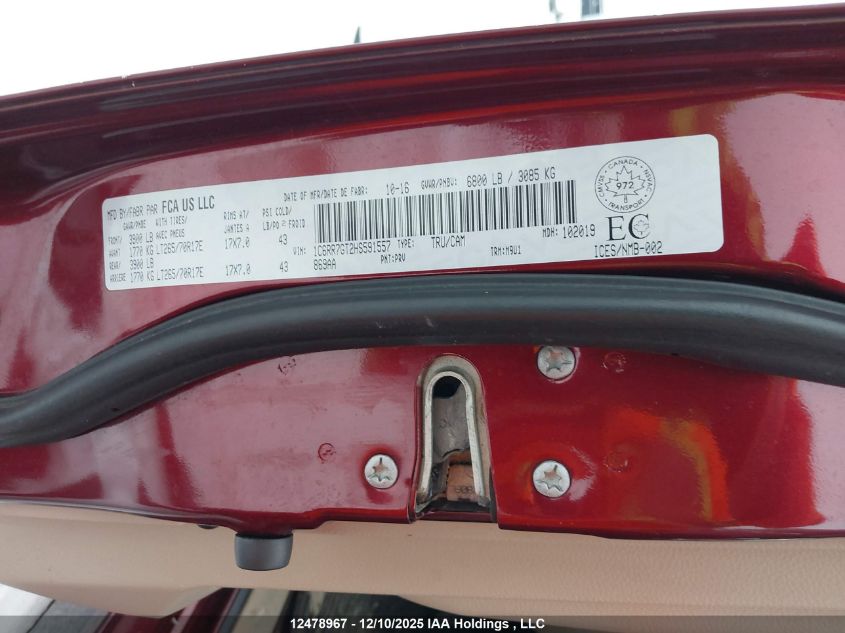 2017 Ram 1500 Slt VIN: 1C6RR7GT2HS591557 Lot: 12478967