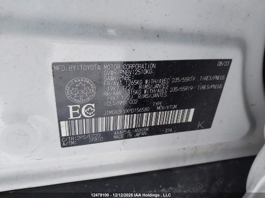 2023 Toyota Rav4 Prime Xse VIN: JTMGB3FVXPD156580 Lot: 12479100