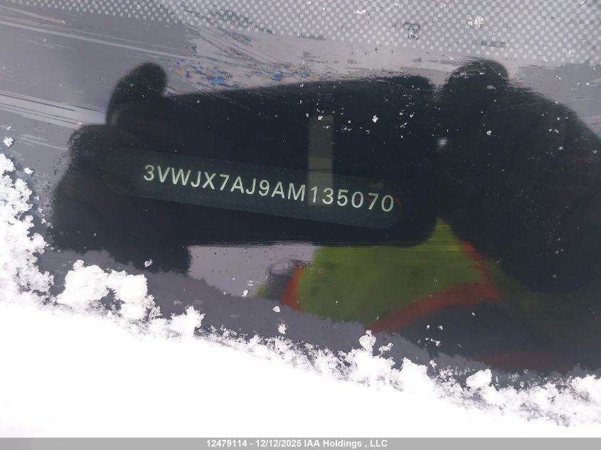 2010 Volkswagen Jetta S VIN: 3VWJX7AJ9AM135070 Lot: 12479114