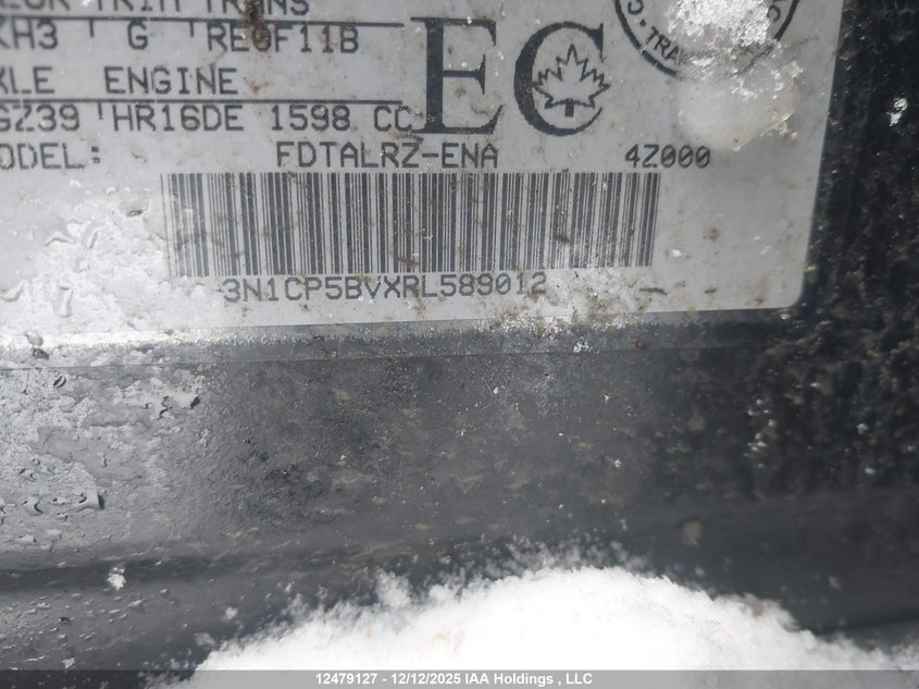 2024 Nissan Kicks S VIN: 3N1CP5BVXRL589012 Lot: 12479127