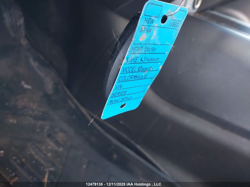 2016 Nissan Rogue S/Sl Premium/Sv VIN: 5N1AT2MV8GC792917 Lot: 12479135