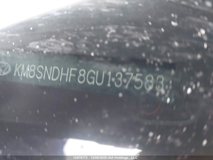 2016 Hyundai Santa Fe Se/Limited VIN: KM8SNDHF8GU137583 Lot: 12479173