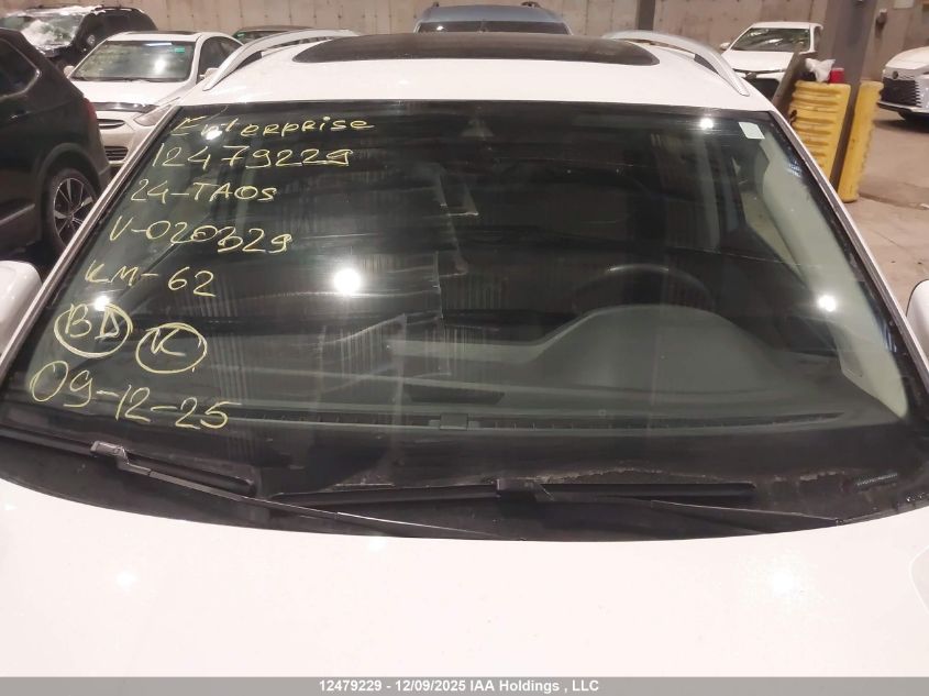 2024 Volkswagen Taos Se VIN: 3VVEX7B27RM020329 Lot: 12479229