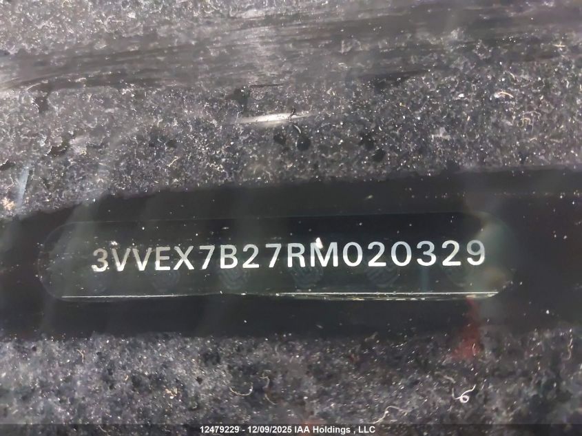 2024 Volkswagen Taos Se VIN: 3VVEX7B27RM020329 Lot: 12479229