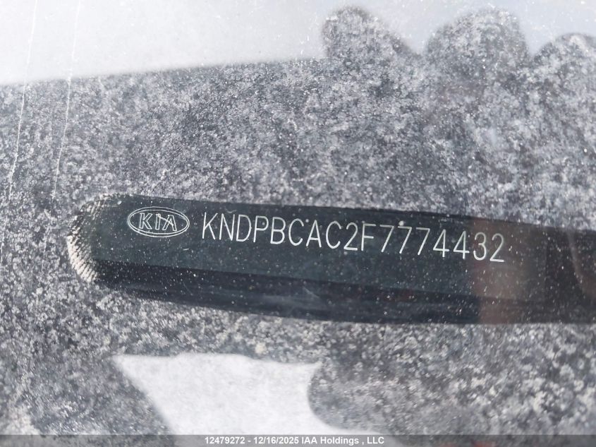 2015 Kia Sportage Lx VIN: KNDPBCAC2F7774432 Lot: 12479272
