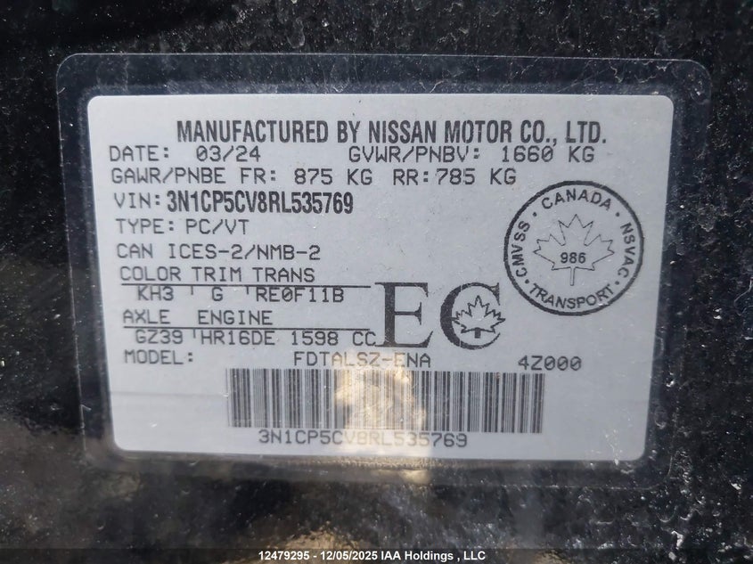 3N1CP5CV8RL535769 2024 NISSAN KICKS photo no. 9