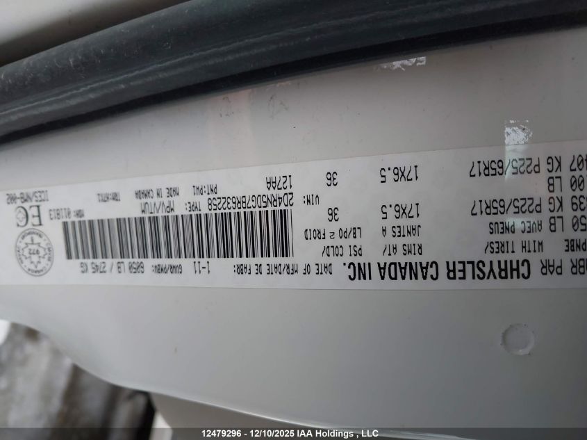 2011 Dodge Grand Caravan Crew VIN: 2D4RN5DG7BR632258 Lot: 12479296