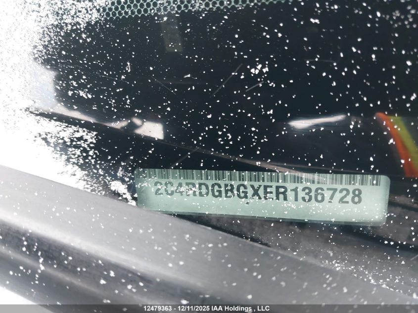 2014 Dodge Grand Caravan Se VIN: 2C4RDGBGXER136728 Lot: 12479363